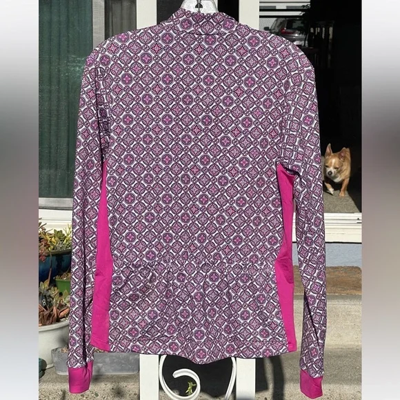 NWOT, never worn Sheila Moon bike/exercise long sleeve shirt in pink (plum). - Picture 2 of 4